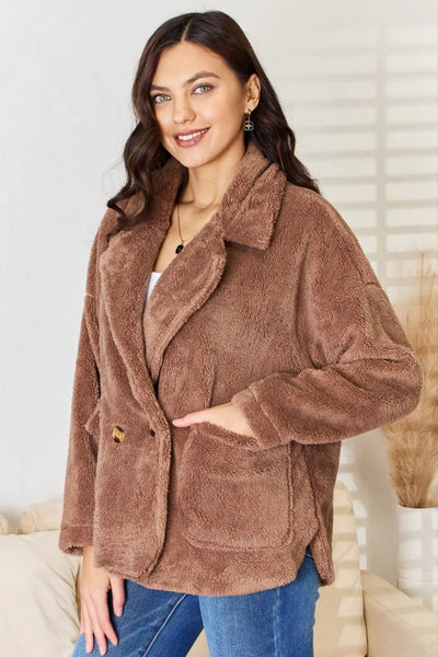 Culture Code Double Breasted Fuzzy Coat - Your Second Look