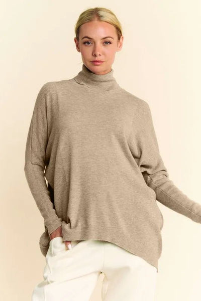 Davi & Dani Turtleneck Long Sleeve Knit Top - Your Second Look