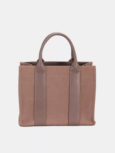 David Jones Canvas Tote Handbag with Contrast Leather Handles - Your Second Look