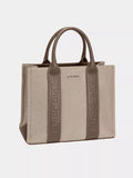 David Jones Canvas Tote Handbag with Contrast Leather Handles - Your Second Look