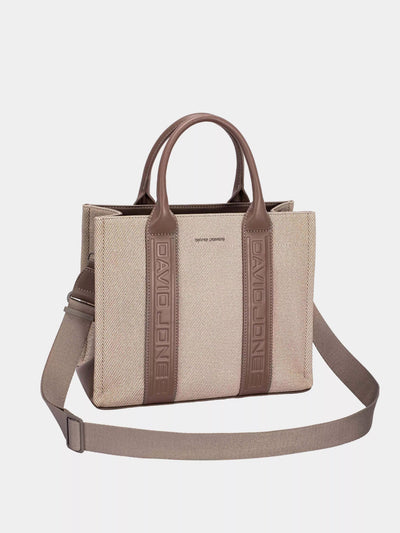 David Jones Canvas Tote Handbag with Contrast Leather Handles - Your Second Look