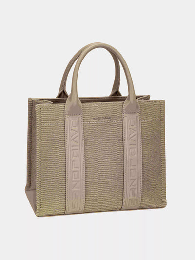 David Jones Canvas Tote Handbag with Contrast Leather Handles - Your Second Look