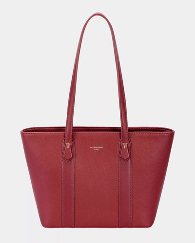 David Jones Leather Tote Bag with Gold Hardware - Your Second Look