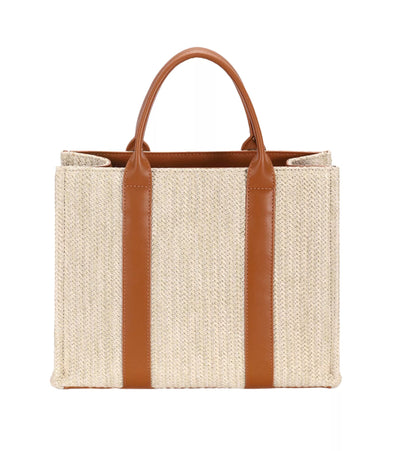 David Jones Square Woven Tote Handbag - Your Second Look