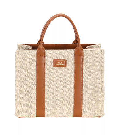 David Jones Square Woven Tote Handbag - Your Second Look