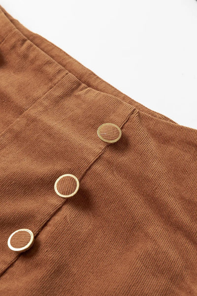 Decorative Button Straight Leg Pants - Your Second Look