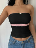 Devine Lace Detail Tube Top - Your Second Look