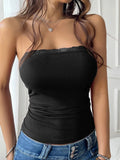 Devine Lace Detail Tube Top - Your Second Look