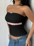 Devine Lace Detail Tube Top - Your Second Look