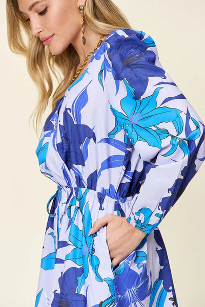 Double Take Full Size Floral Long Sleeve Romper with Pockets - Your Second Look