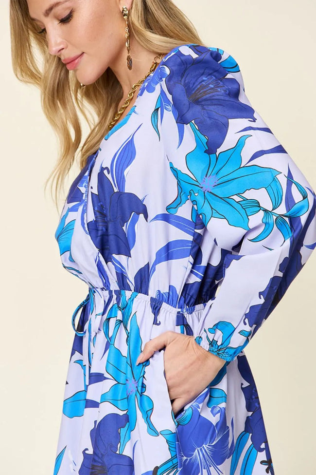 Double Take Full Size Floral Long Sleeve Romper with Pockets - Your Second Look