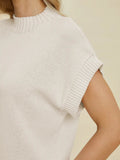 Double Take Full Size Mock Neck Short Sleeve Sweater - Your Second Look