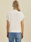 Double Take Full Size Mock Neck Short Sleeve Sweater - Your Second Look