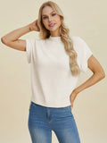 Double Take Full Size Mock Neck Short Sleeve Sweater - Your Second Look