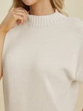 Double Take Full Size Mock Neck Short Sleeve Sweater - Your Second Look