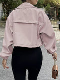 Drawstring Hem Zip Up Jacket - Your Second Look