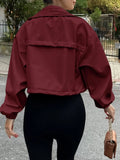 Drawstring Hem Zip Up Jacket - Your Second Look