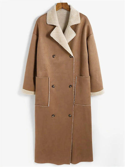 Drop Shoulder Sherpa Longline Coat - Your Second Look