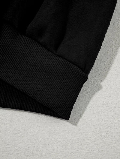 Drop Shoulder Zip Up Jacket and Drawstring Pants Set - Your Second Look