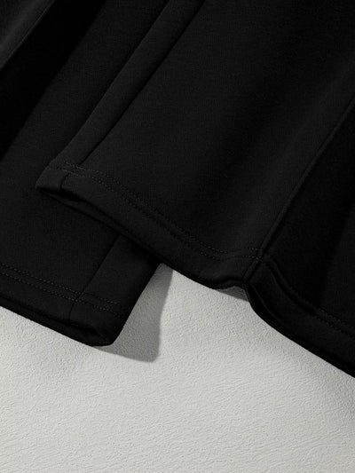 Drop Shoulder Zip Up Jacket and Drawstring Pants Set - Your Second Look