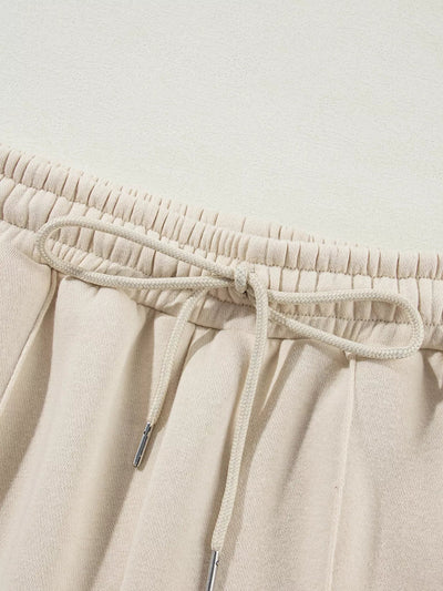 Drop Shoulder Zip Up Jacket and Drawstring Pants Set - Your Second Look