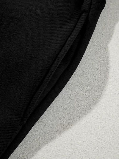 Drop Shoulder Zip Up Jacket and Drawstring Pants Set - Your Second Look