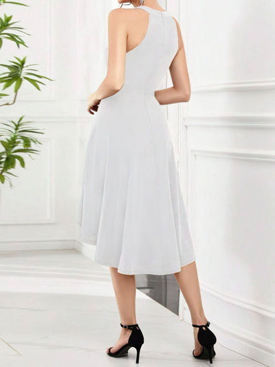 Elegant High - Low Hem Sleeveless Dress - Your Second Look