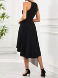 Elegant High - Low Hem Sleeveless Dress - Your Second Look