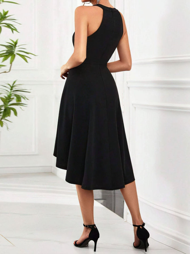 Elegant High - Low Hem Sleeveless Dress - Your Second Look