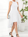 Elegant High - Low Hem Sleeveless Dress - Your Second Look