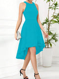 Elegant High - Low Hem Sleeveless Dress - Your Second Look
