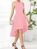 Elegant High - Low Hem Sleeveless Dress - Your Second Look