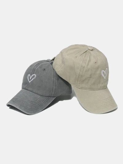 Embroidered Heart Baseball Cap - Your Second Look