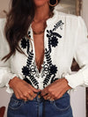 Embroidered Long Sleeve Blouse - Your Second Look