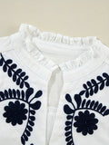 Embroidered Long Sleeve Blouse - Your Second Look
