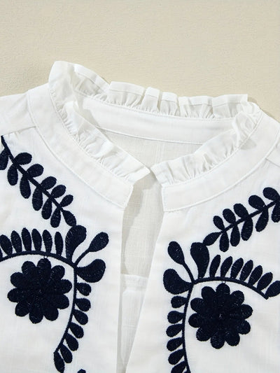 Embroidered Long Sleeve Blouse - Your Second Look