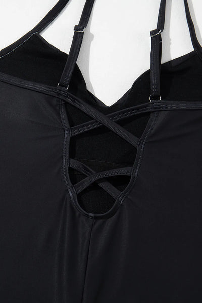 Embroidered V - Neck One - Piece Swimwear - Your Second Look