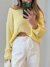 Everyday Boat Neck Drop Shoulder Sweater - Your Second Look