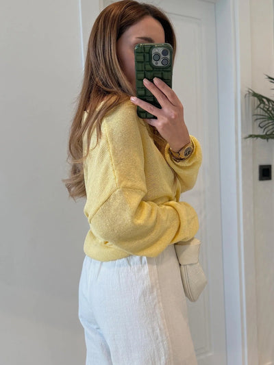 Everyday Boat Neck Drop Shoulder Sweater - Your Second Look
