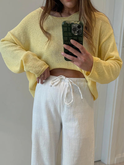 Everyday Boat Neck Drop Shoulder Sweater - Your Second Look
