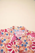 Fall Flower Print Long Sleeve Mini Dress - Your Second Look