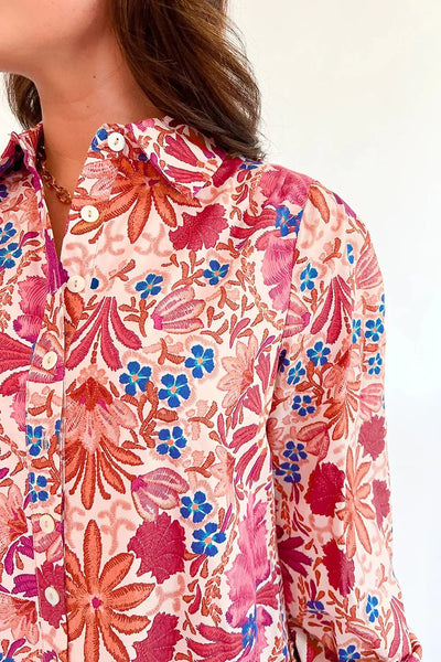 Fall Flower Print Long Sleeve Mini Dress - Your Second Look