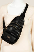 Fame Faux Leather Cushioned Sling Bag - Your Second Look