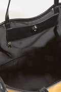 Fame Suede Tote Faux Leather Trim Shoulder Strap - Your Second Look