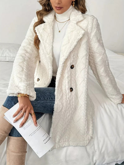Fleece Double - Breasted Longline Coat - Your Second Look