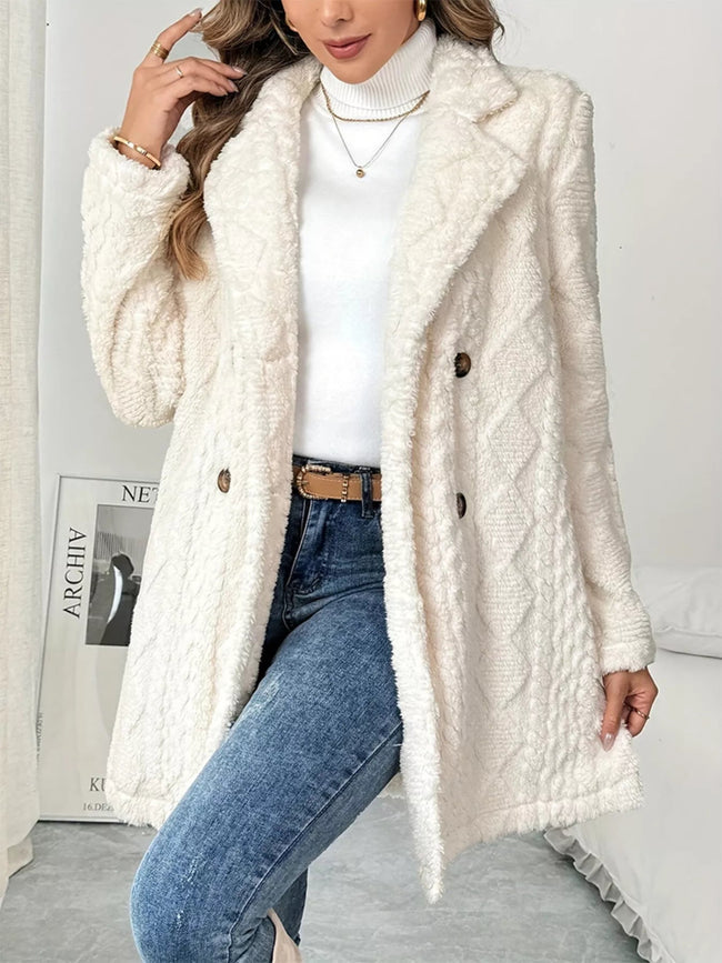 Fleece Double - Breasted Longline Coat - Your Second Look