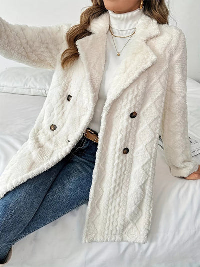 Fleece Double - Breasted Longline Coat - Your Second Look