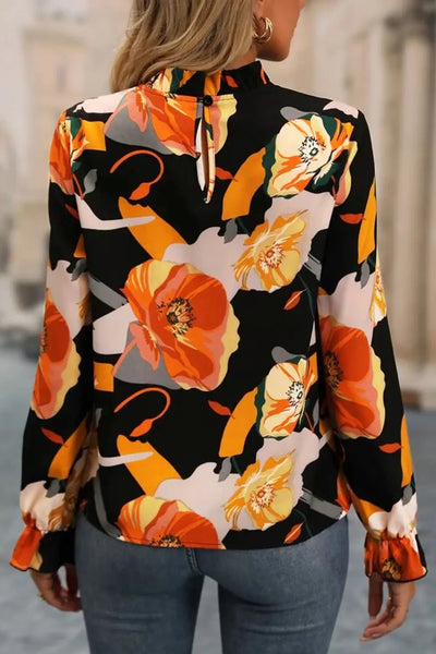 Floral Mock Neck Blouse - Your Second Look