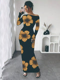 Floral Print One Shoulder Maxi Dress - Your Second Look