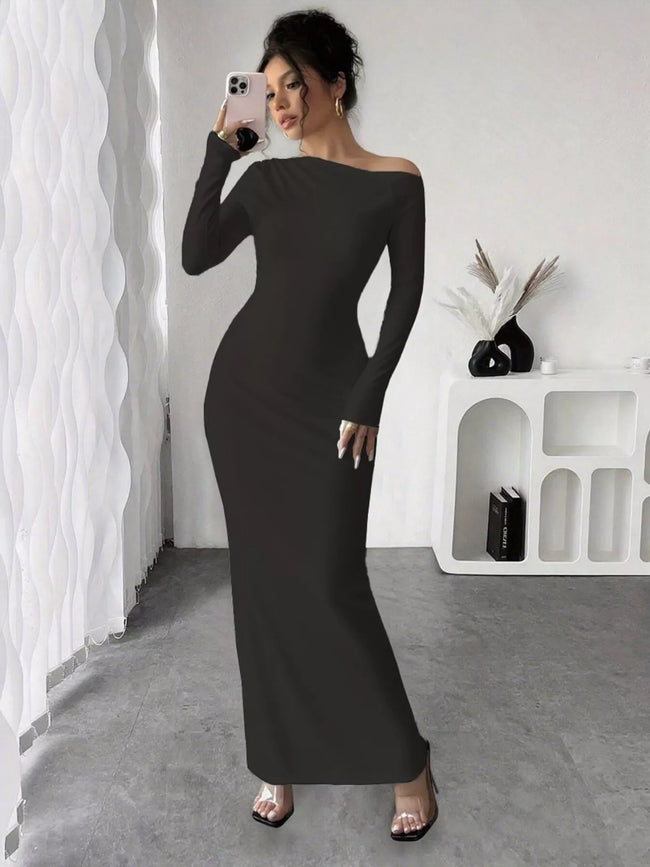 Floral Print One Shoulder Maxi Dress - Your Second Look
